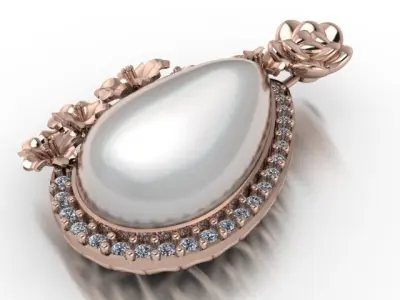 rose pendant 3D print model