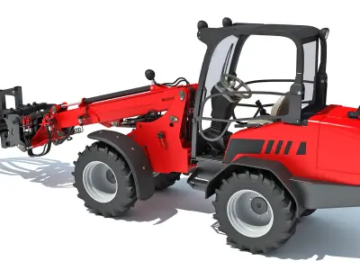 Telescopic Handler Forklift 3D model
