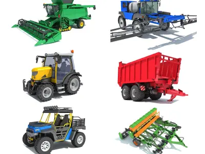 Farm Equipment Collection 3D Model Pack