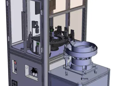 Glass turntable inspection machine CCD inspection machine 3D model