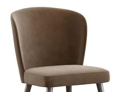 Aston dining chairl by Minotti 3D model