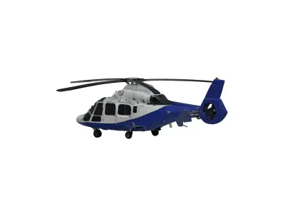 Helicopter 3D model perfect for games Low-poly 3D model