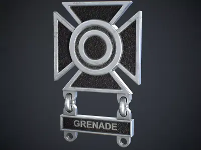 Marksmanship Sharpshooter Badge Low-poly 3D model