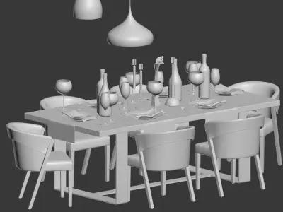 Dinning Set 04 3D model