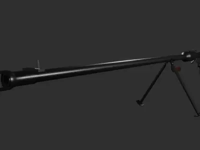PTRD Anti-Tank Rifle Free 3D model