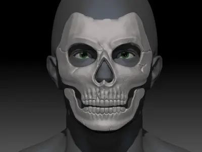 Ghost mask 3D print model 3D print model