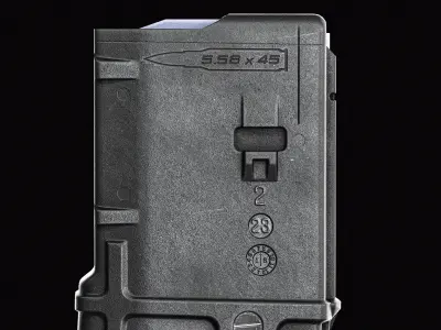 Magpul PMag 30 Window Magazine Low-poly 3D model