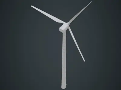 Wind Turbine 1B Low-poly 3D model