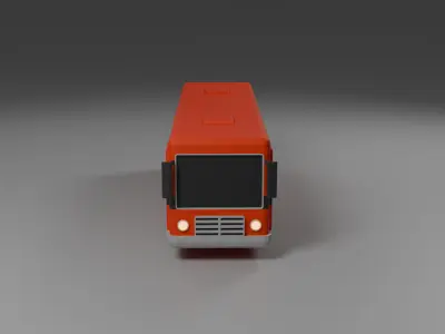 Low Poly Bus Free low-poly 3D model