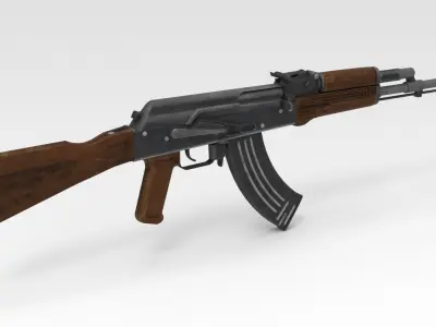 Assault Rifle Low-poly 3D model shop