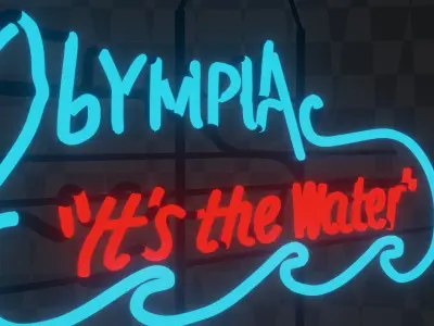 Neon Sign - Olympia Brewing Company Low-poly 3D model