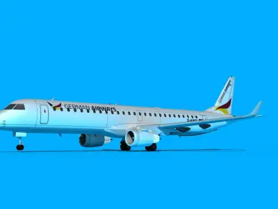 Embraer Emb-190 German Airways 3D model