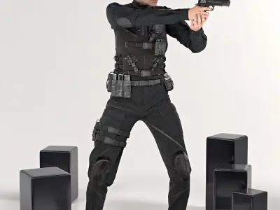 3 in 1 Military Outfit  3D model