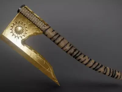 Viking Axe Low-poly 3D model