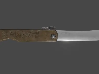 Higonokami Japanese Pocket Knife Low-poly 3D model