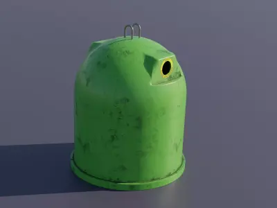 Glass recycling bin 3D model