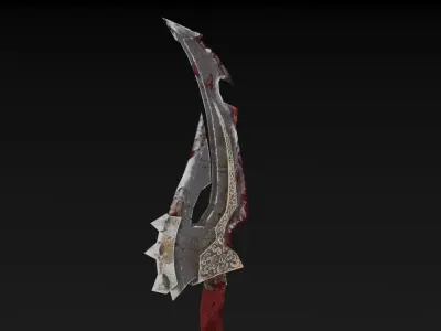 Knife sword Low-poly 3D model
