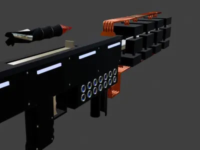 Railgun 3D model purchase