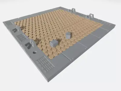 Mecha Hangar Bay Base -MHB02 B-only-  Free 3D print model