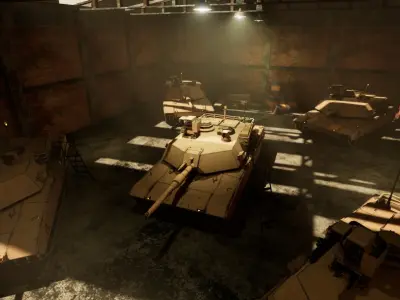 Tank M1A2  Low-poly 3D model