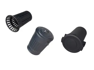 Trash can 3D model get