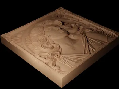 The White Lady CNC 3d Print High Relief Sand Casting 3D print model