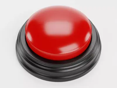 Emergency Button V2 - Red Push Switch Industrial Control 3D model