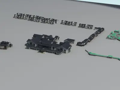 Chinese Style Architecture 3D model 48