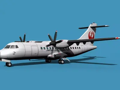 ATR-42-320 Japan Air Commuter 3D model