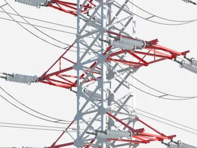 Electrical Power Line 3D model get