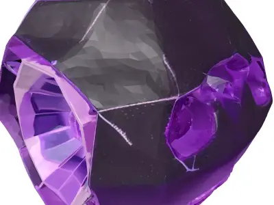 Futuristic Data Crystal Purple Core 3D model