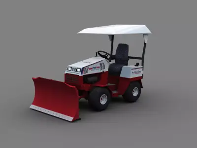 Snow Plow Truck Low-poly 3D model