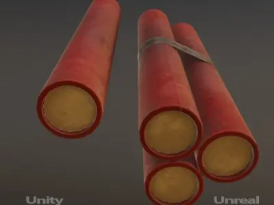 Dynamite  PBR Low Poly Asset Pack Low-poly 3D model
