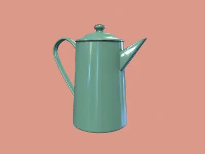 Antique Tea Pot  Low-poly 3D model