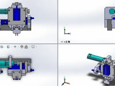 XZ  two axis conveying mechanism 3D model