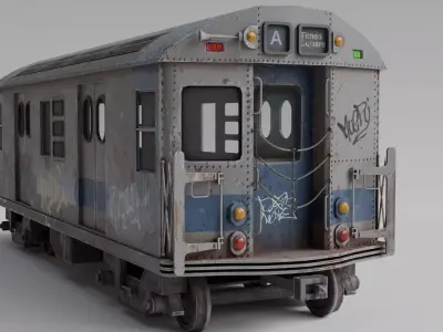 train exterior Low-poly 3D model