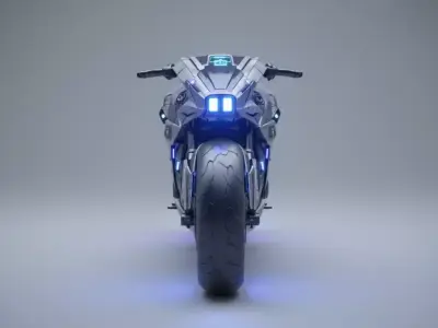 Futuristic Hover Bike  Sci-Fi Vehicle Game Ready Low Poly Low-poly 3D model