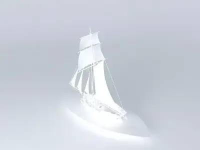 Cutter based on HMS Aldebaran Free 3D model