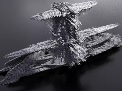 Dark Fusion Core City Alien Bridge Kit bash  3D model