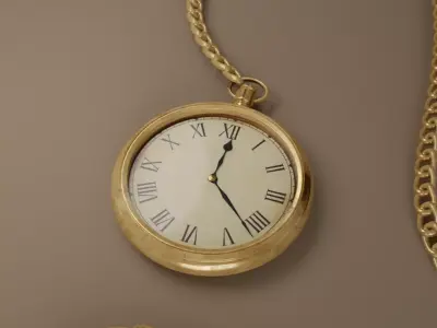 Pocket watch 3D model purchase