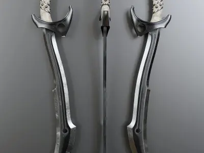 Melee weapons set in fantasy style 3D Model Pack