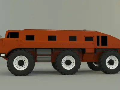 ZIL E167 military Vehicle 3D model