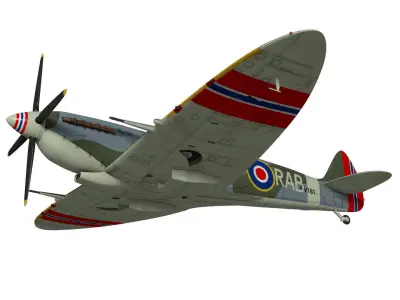 Supermarine spitfire Mk-IX 3D model purchase