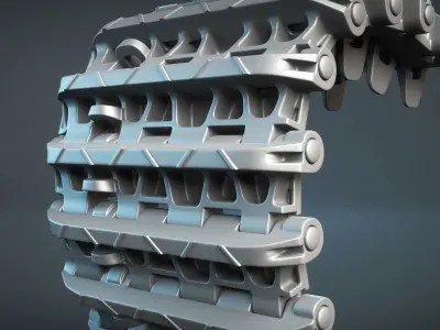 Panzer VI Tiger Tracks 3D model