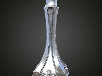 Candlestick silver 3D print model