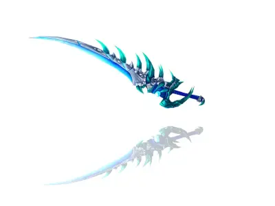Frozen Bone Long Sword Low-poly 3D model