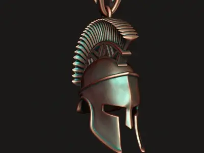 Spartan helmet pendant 3D print model