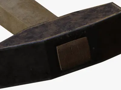 Hammer Low-poly 3D model 30