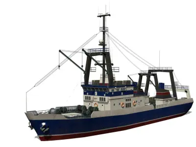 trawler Low-poly 3D model