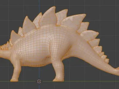 STEGOSAURUS Low-poly 3D model order
